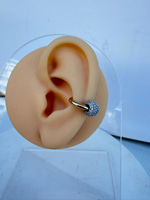Taşlı Top Gold Earcuff