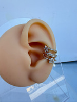 Taşlı Yıldız Detaylı Gold Earcuff