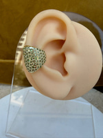Yeşil Taşlı Gold Earcuff