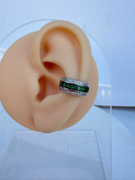 Yeşil Taşlı Silver Earcuff