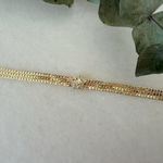 Yıldız Detaylı Üç Zincir Bileklik (17+5 cm)
