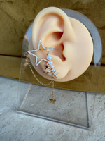 Yıldız İnci Zincirli Earcuff
