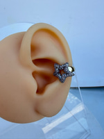 Yıldız Motif Taşlı Gold Earcuff