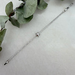 Yıldızlı Tamtur Bileklik (17+2 cm - Silver)