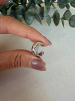 Zincir Detay Silver Earcuff