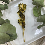 ZR Eskitme Gold Gül Broş