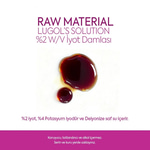 Raw Material Lugol's Solution İyot %2 Damla 30 ml | %2 İyot & %4 Potasyum İyodür |