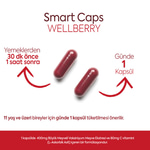 Smart Caps Wellberry Cranberry 30 Kapsül (Vaksiniyum Meyve Ekstresi, C vitamini)