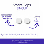 Smart Caps ZincUP Çinko 60 Tablet | L-Metiyonin, Pikolinat | Saç & Cilt & Tırnak & Bağışıklık