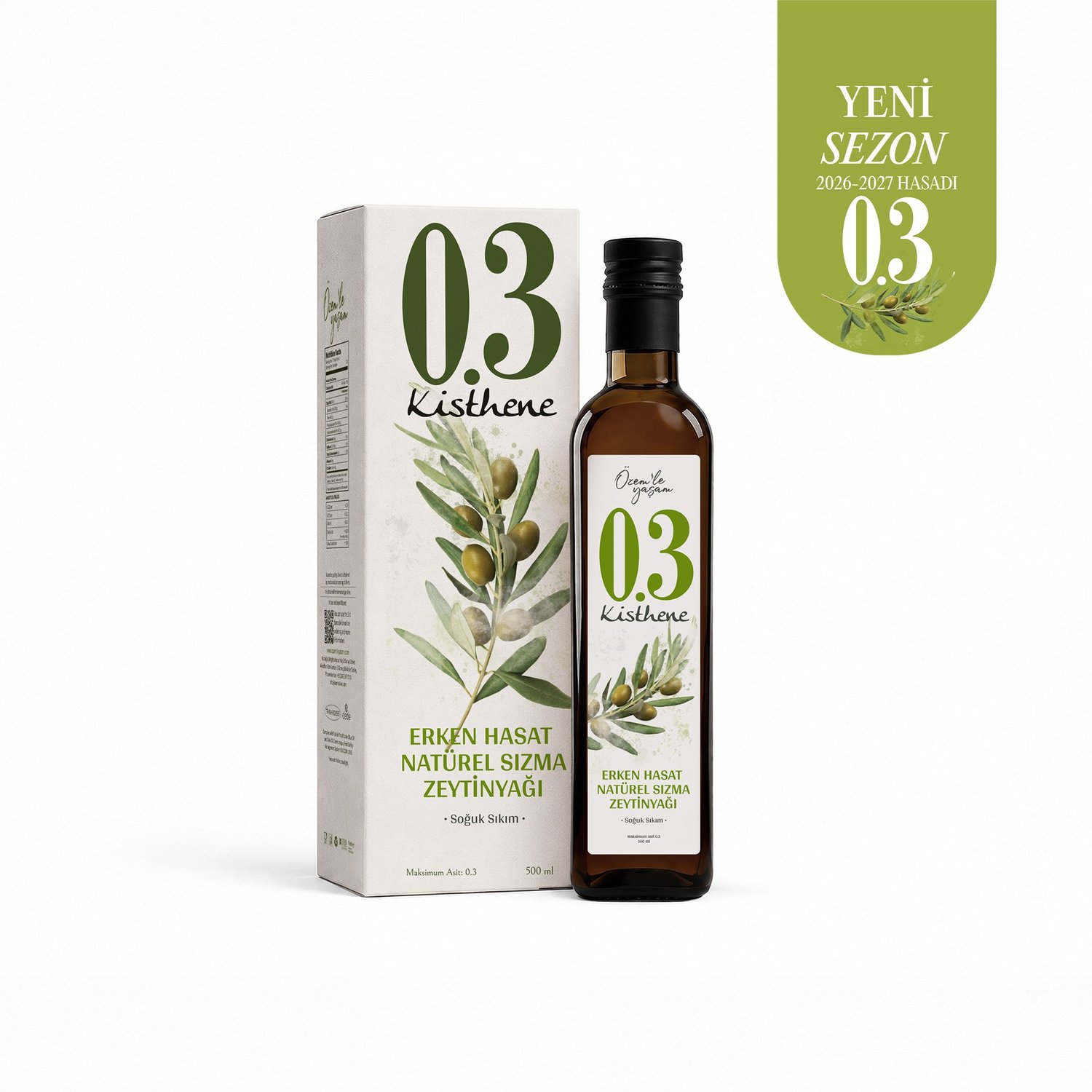 Kisthene 03 Erken Hasat Natürel Sızma Zeytinyağı 500 ml