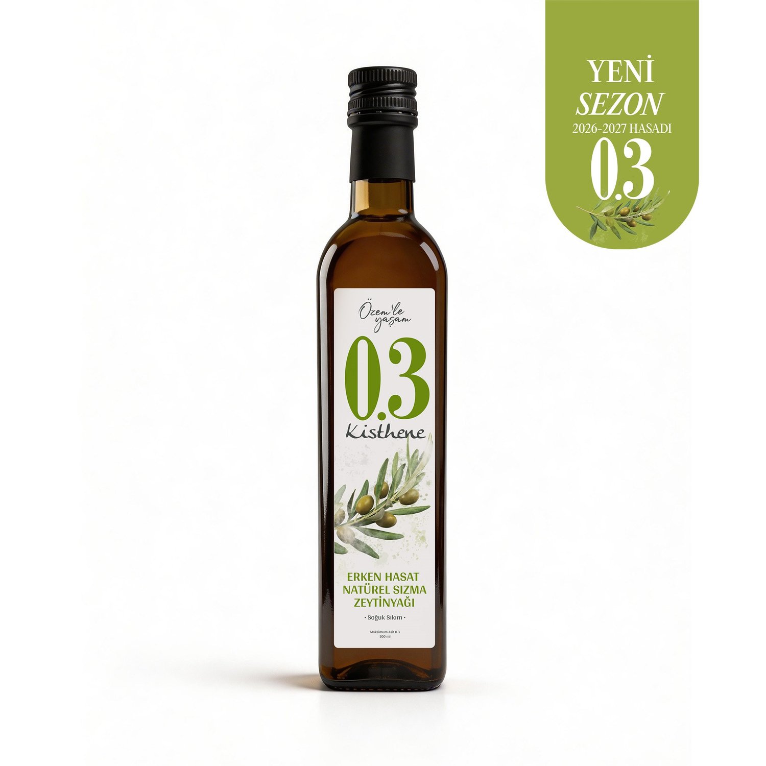 Kisthene 03 Erken Hasat Natürel Sızma Zeytinyağı 500 ml