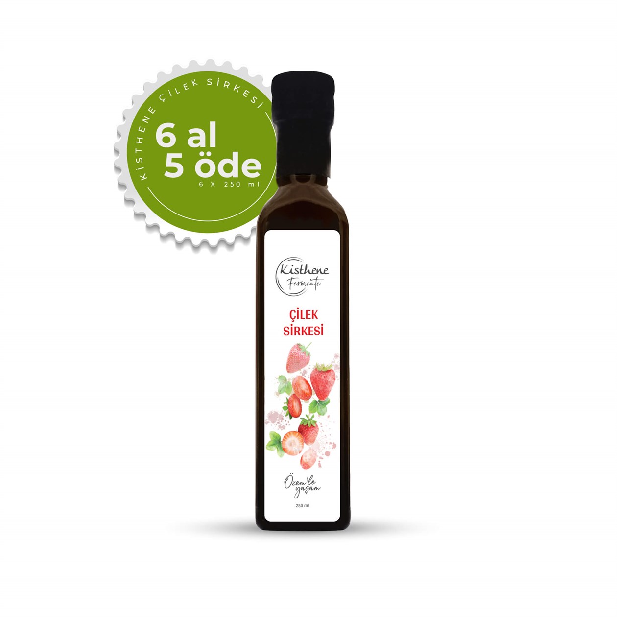 Kisthene Çilek Sirkesi (6 al 5 öde) 6x250 ml