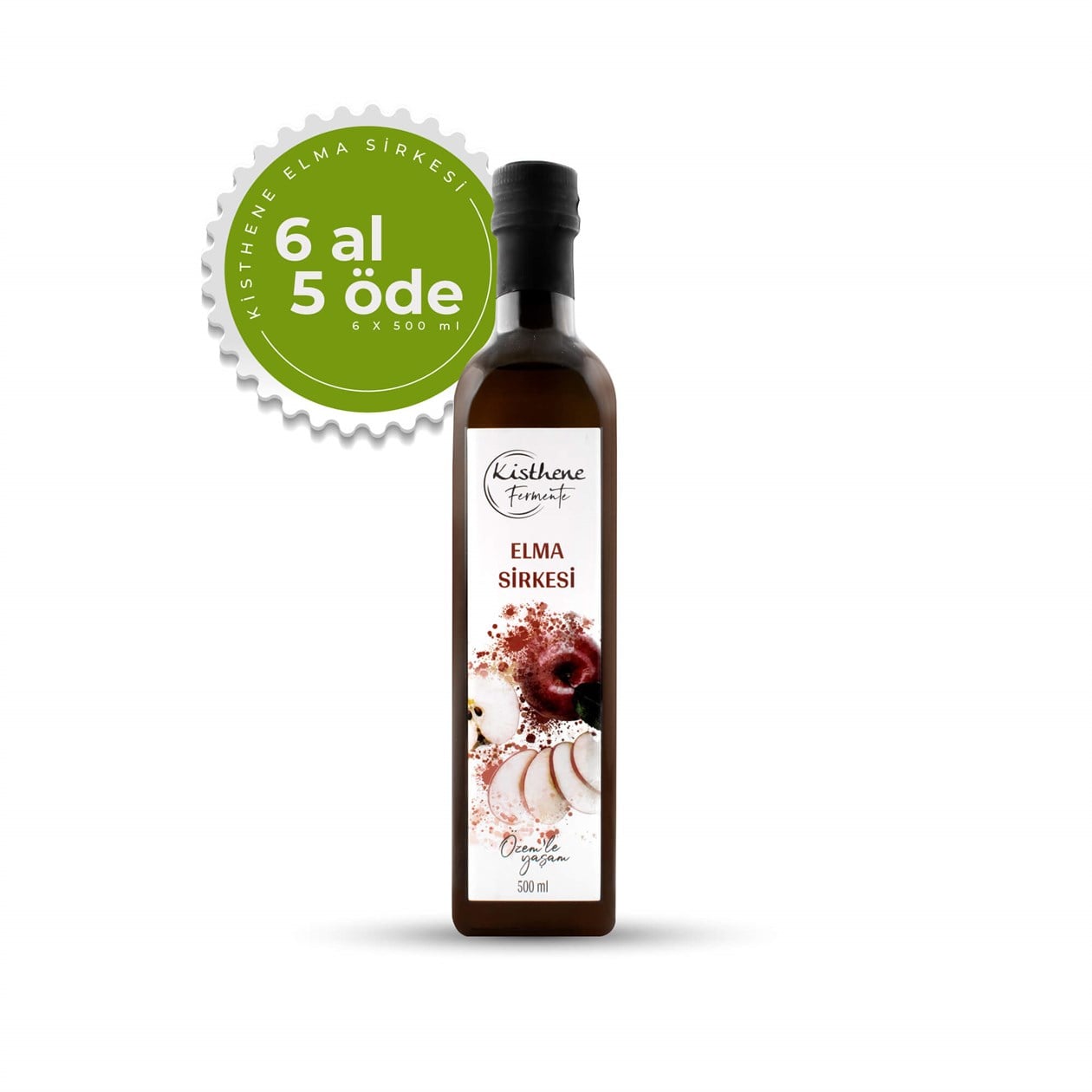 Kisthene Elma Sirkesi (6 Al 5 Öde) 6 x 500 ml