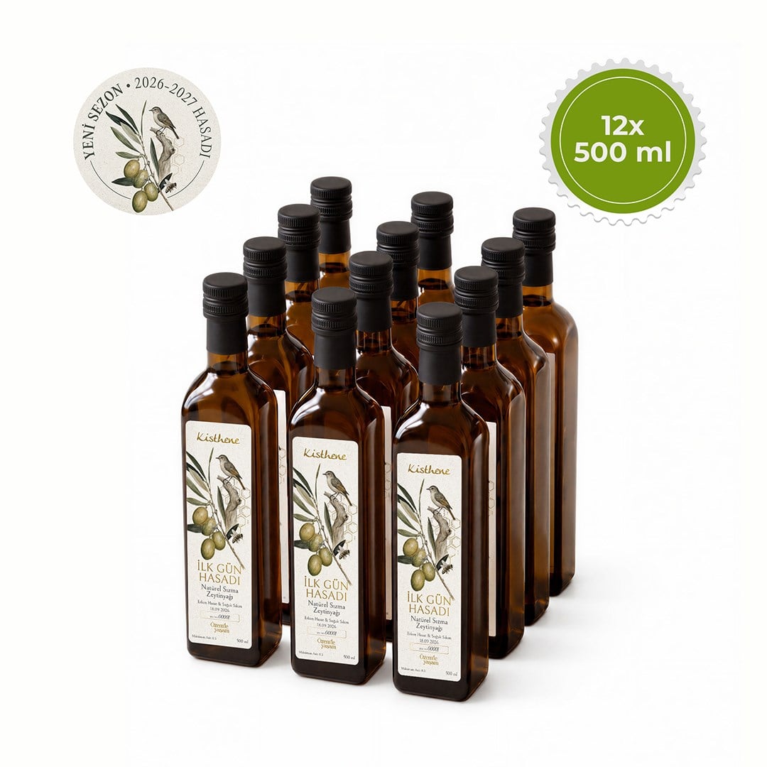 Kisthene İlk Gün Erken Hasat Natürel Sızma Zeytinyağı 12*500 ml