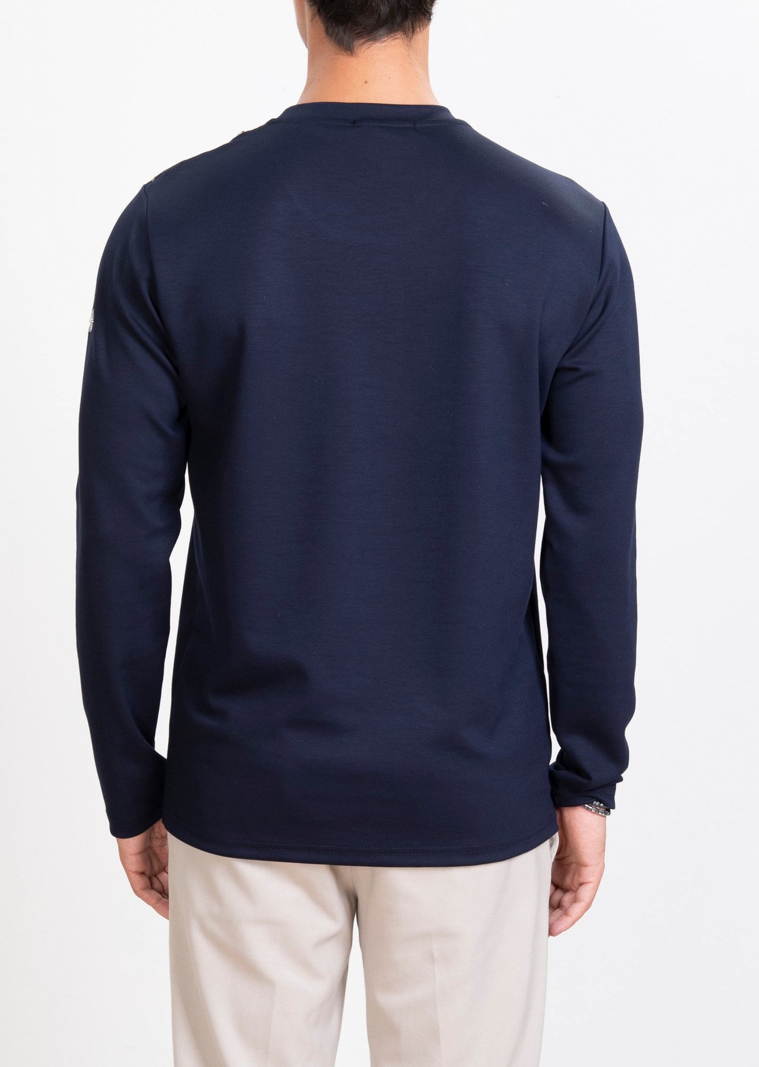 Aksesuarlı Lacivert Sweatshirt