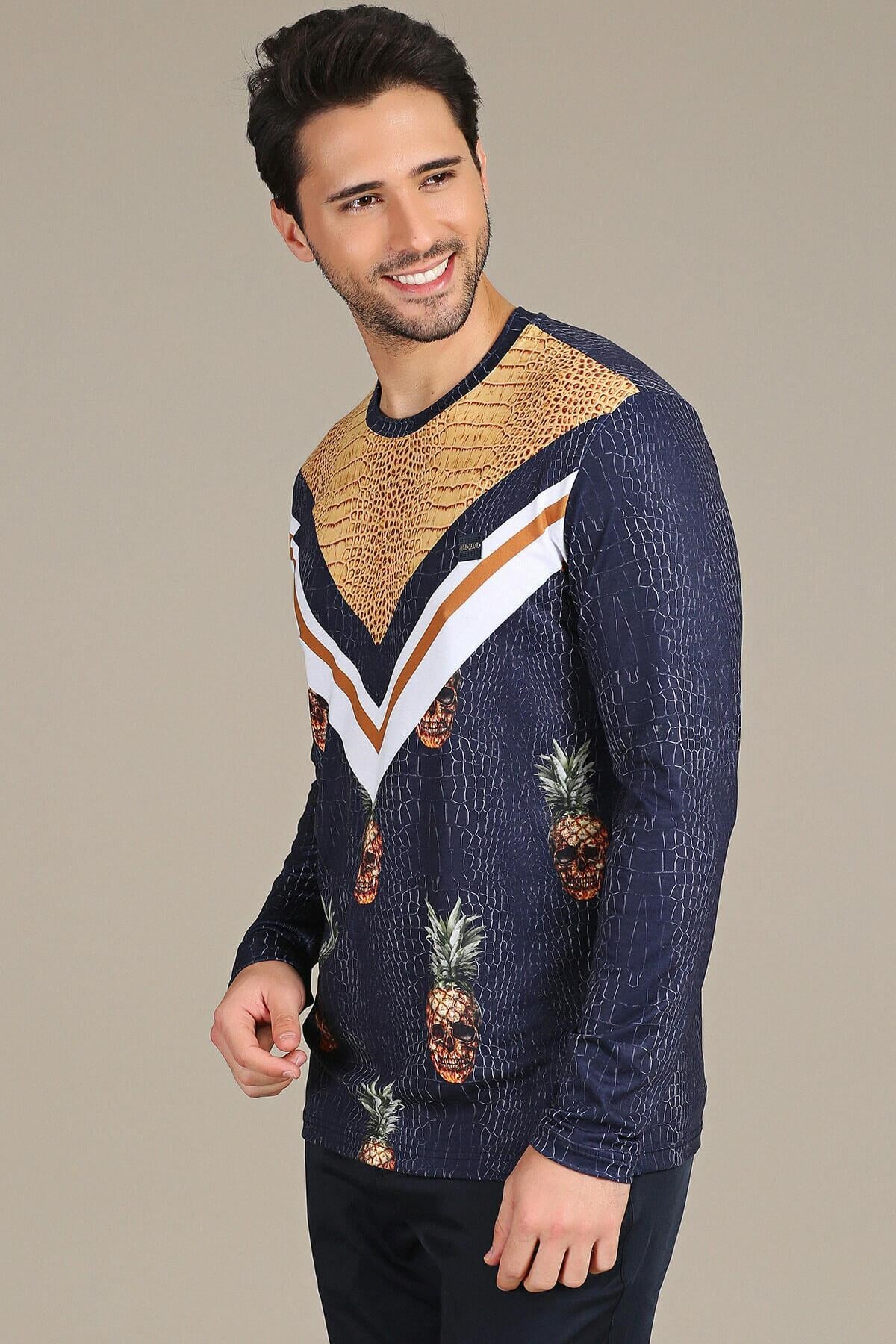 Ananas Desenli Sweatshirt