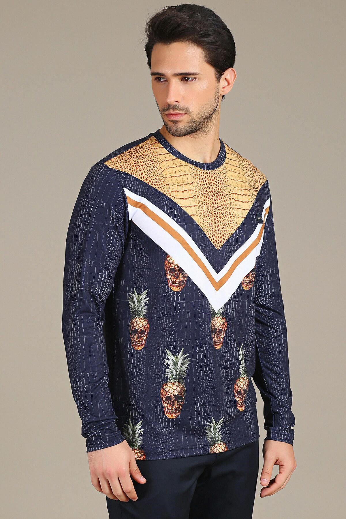 Ananas Desenli Sweatshirt