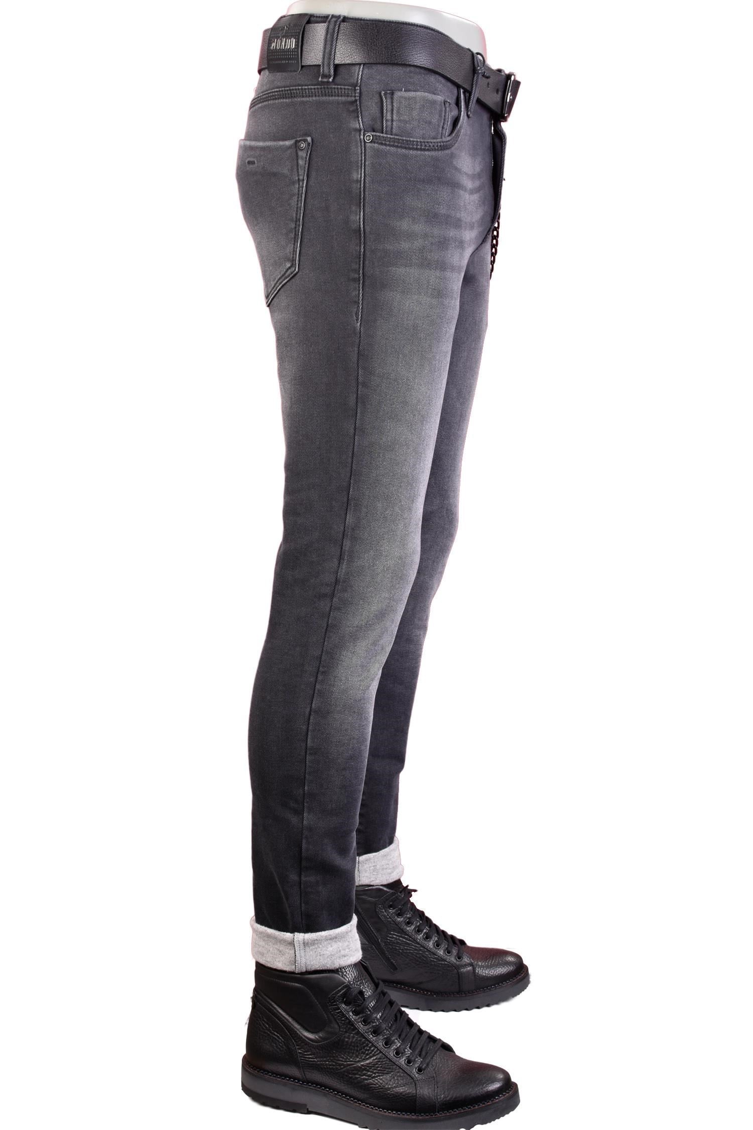 Antrasit Taşlanmış İçi Polarlı Jean Pantolon