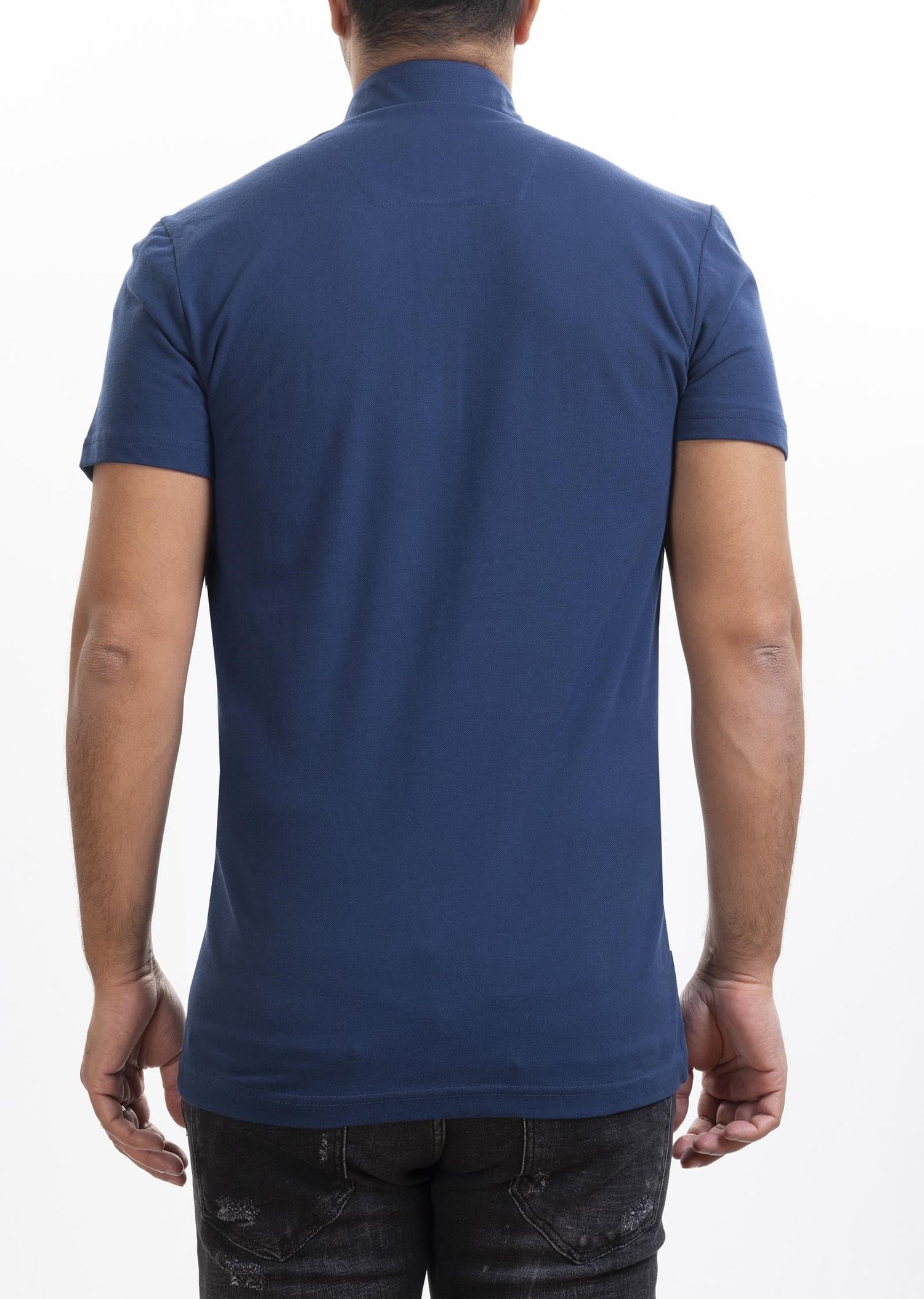 Armalı Polo Yaka Lacivert T-Shirt