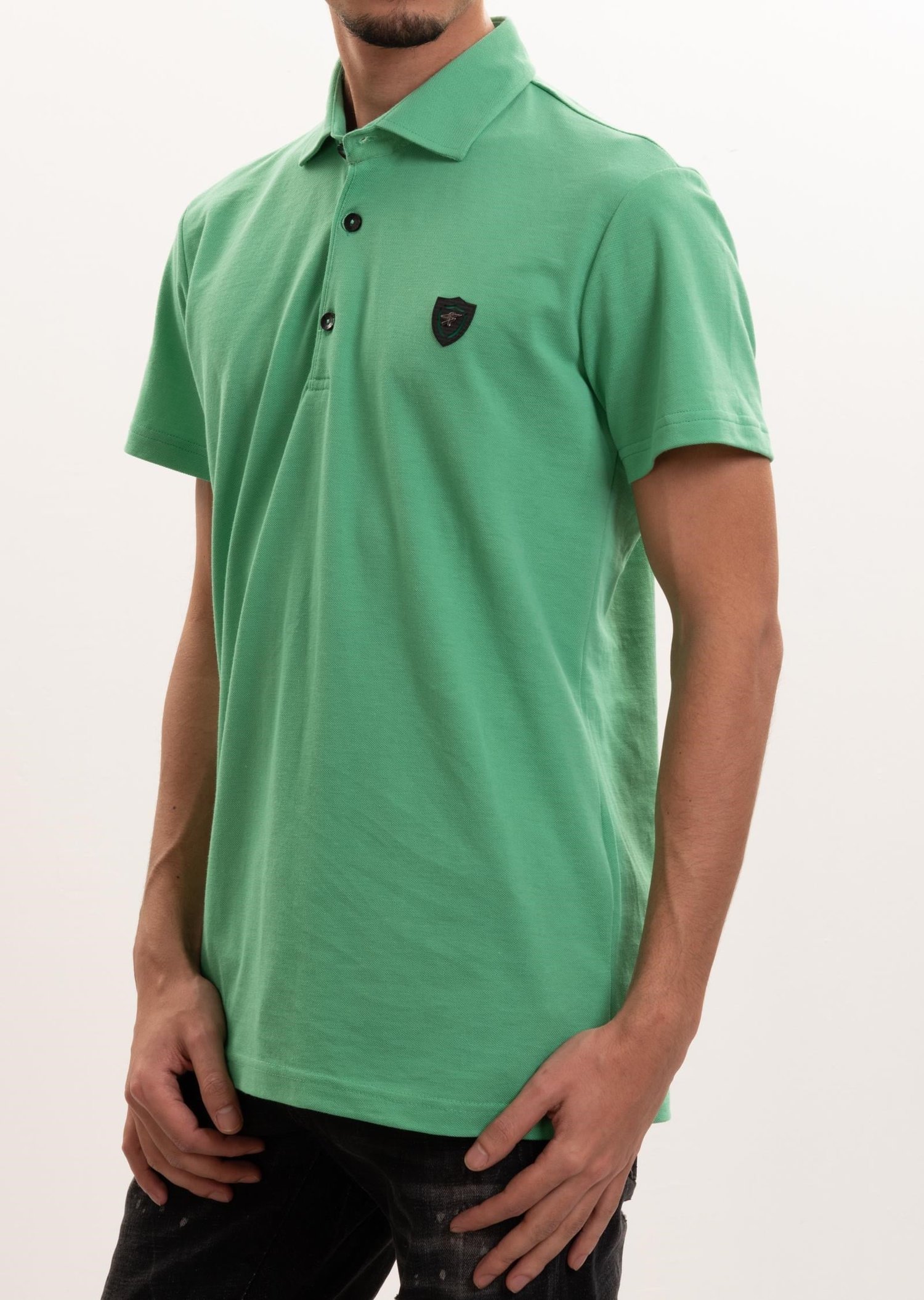 Armalı Polo Yaka Yeşil T-Shirt