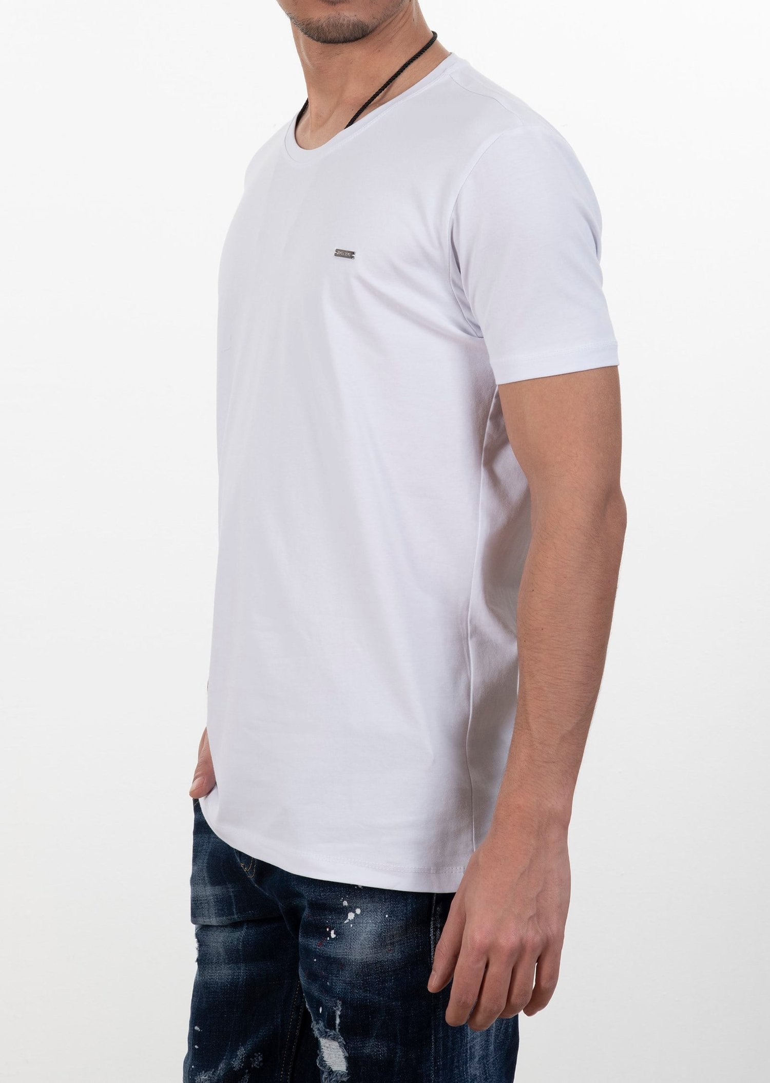 Basic Bisiklet Yaka T-Shirt