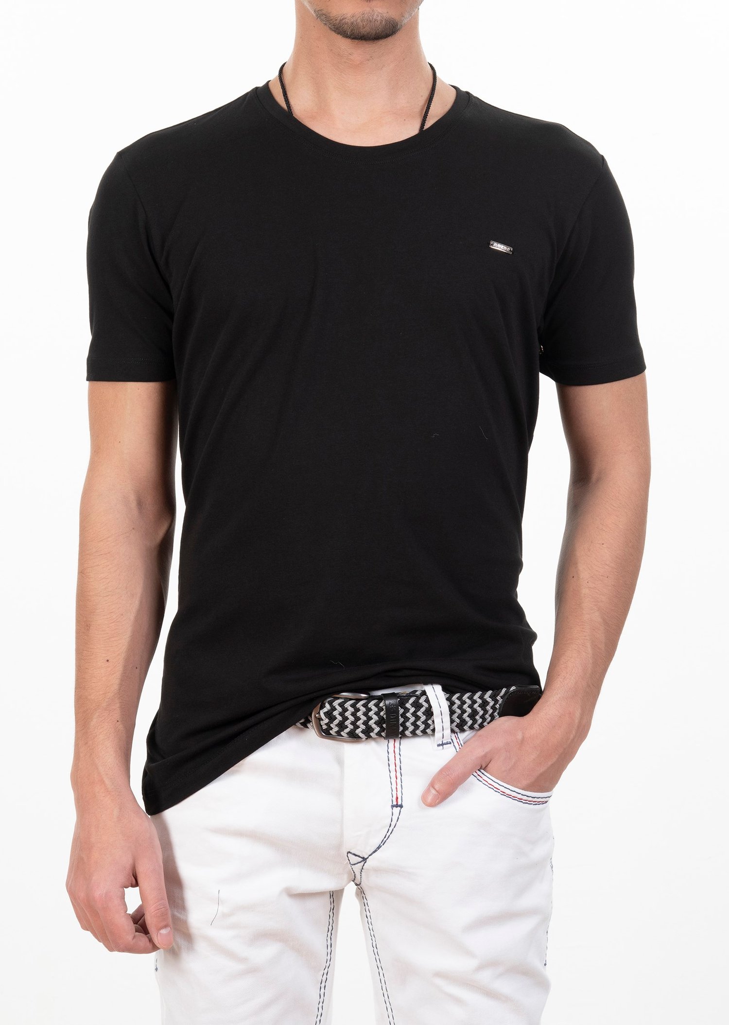 Basic Bisiklet Yaka T-Shirt