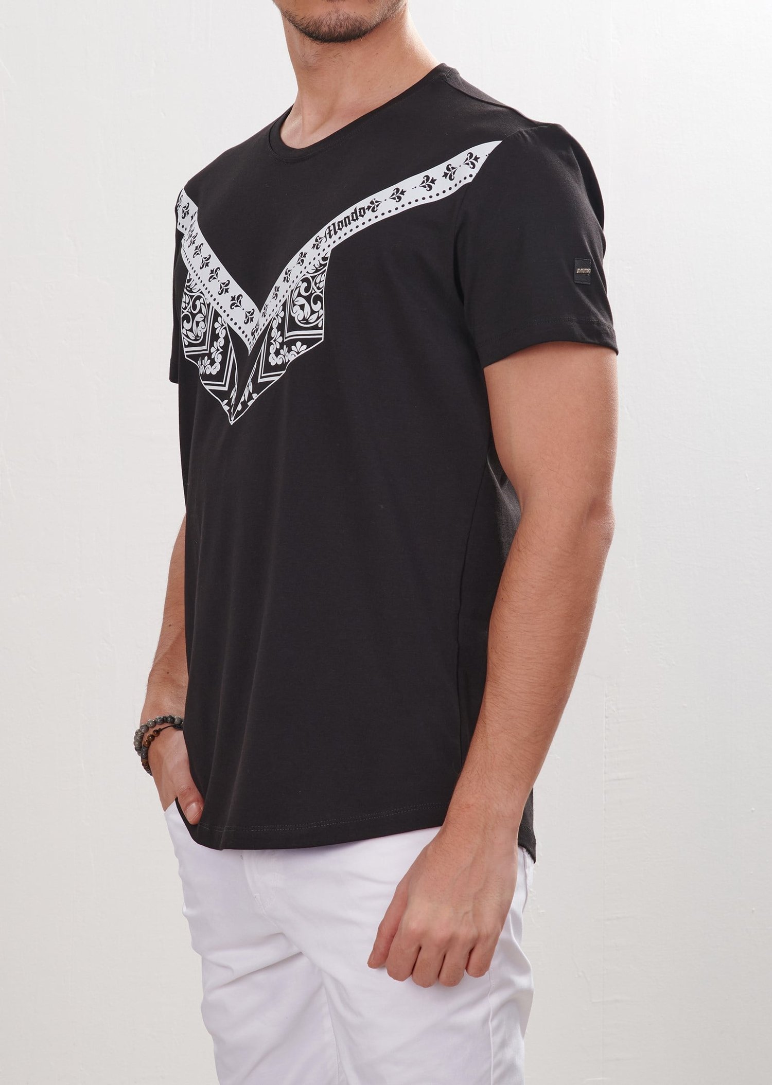 Baskılı Oval Yaka T-Shirt