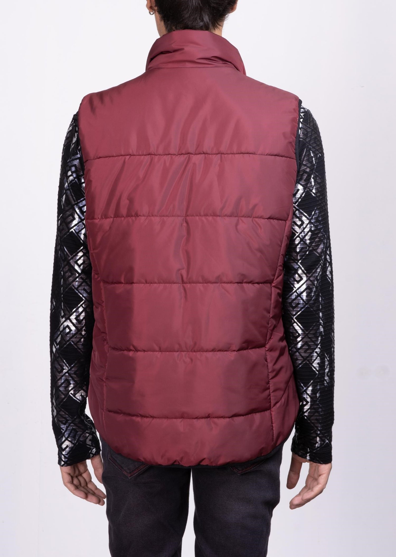Bordo Logolu Yelek