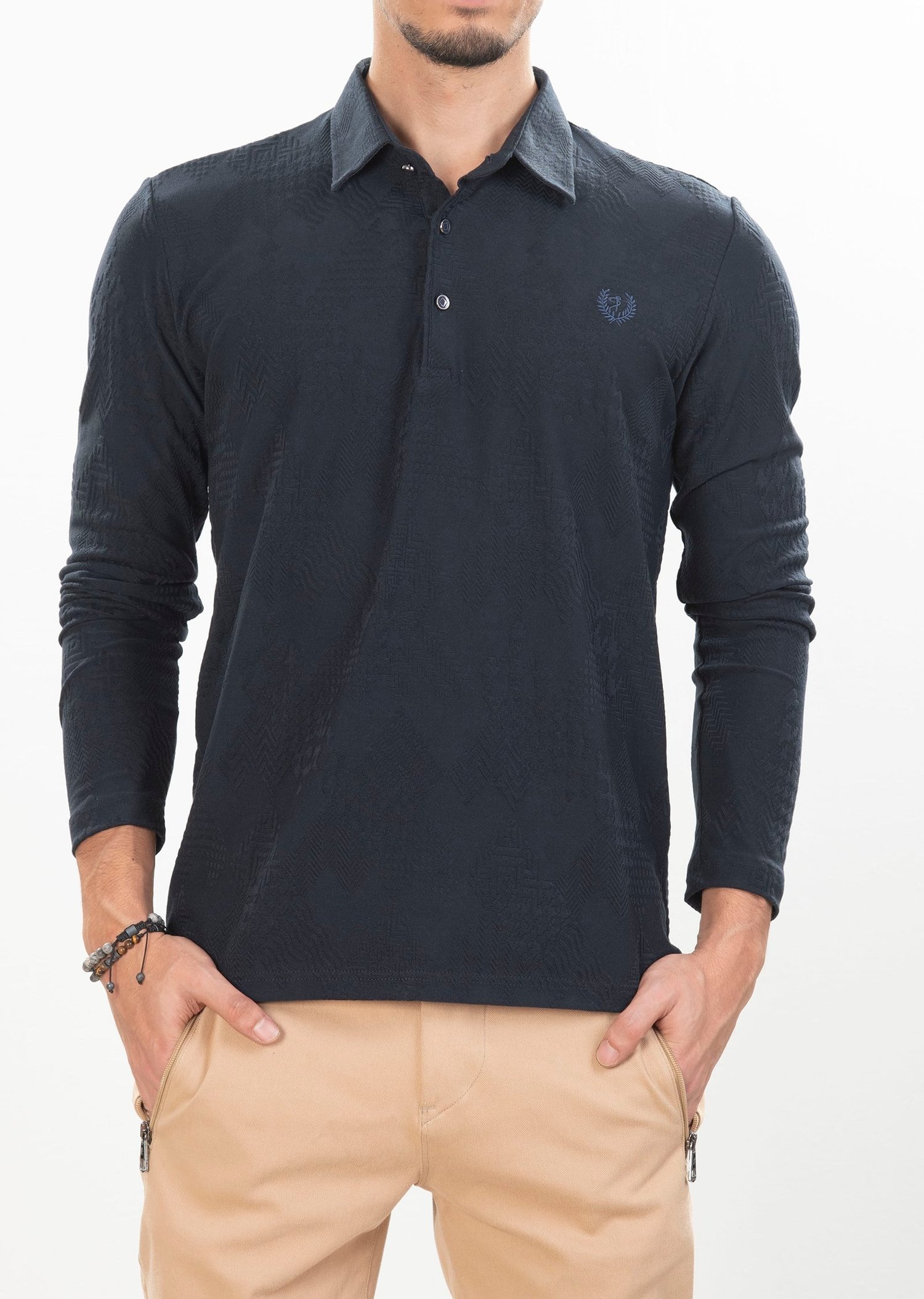 Desenli Lacivert Sweatshirt