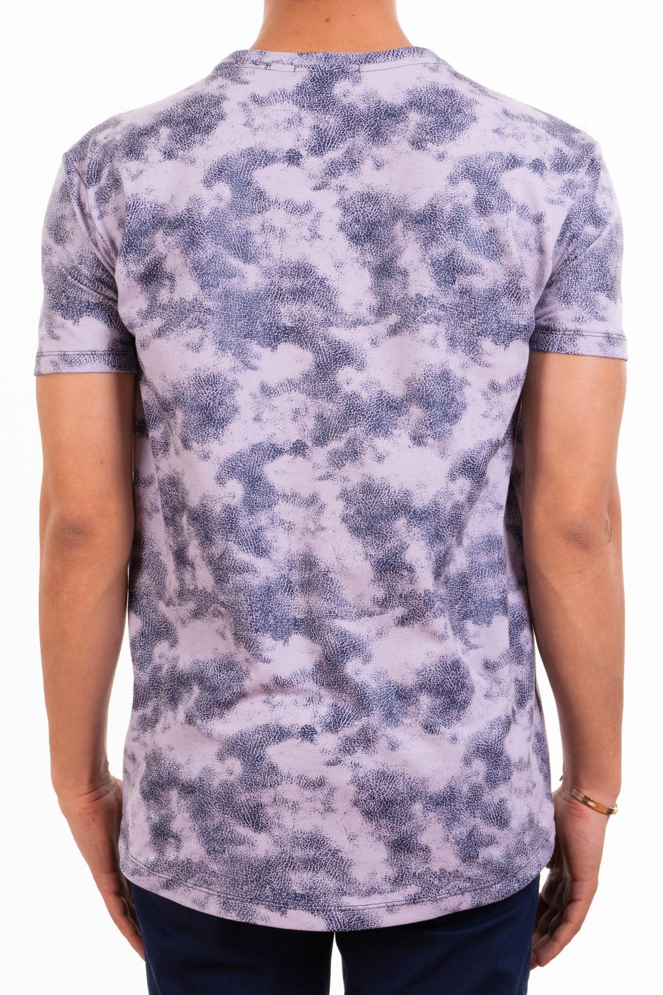 Dijital Baskı Mavi T-Shirt