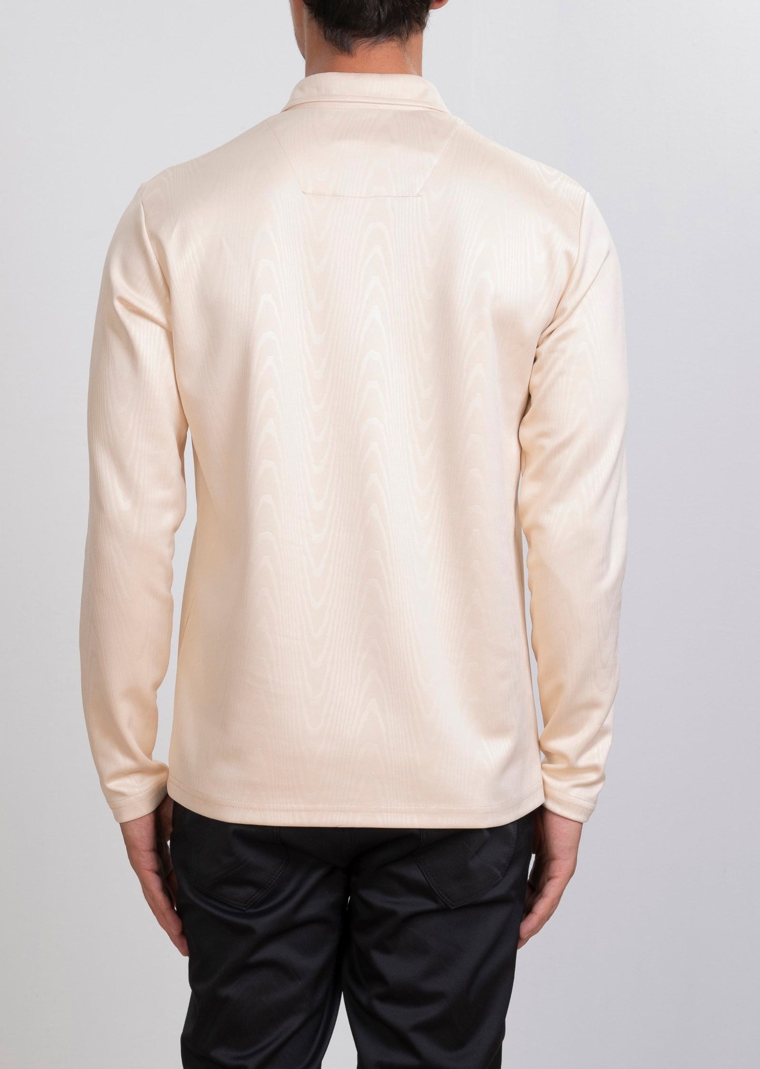 Dokulu Polo Yaka Bej Sweatshirt