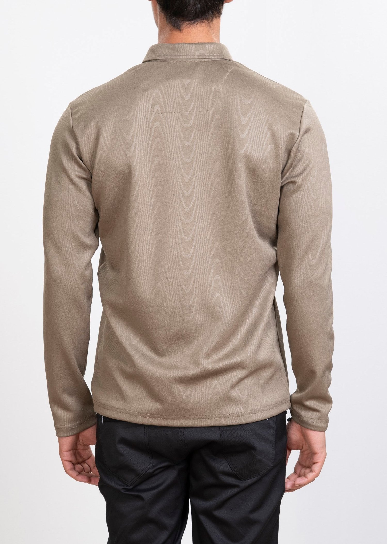 Dokulu Polo Yaka Haki Sweatshirt