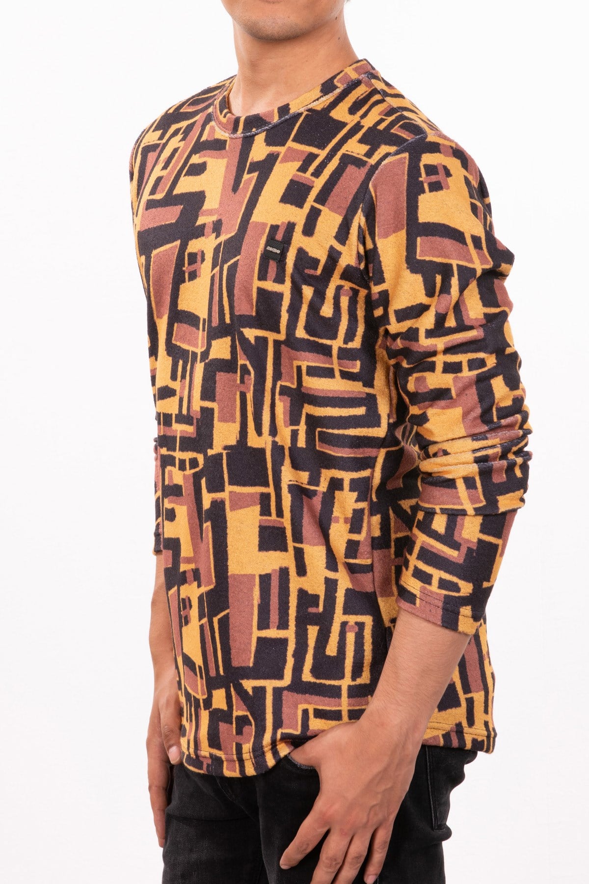 Geometrik Desenli Sweatshirt
