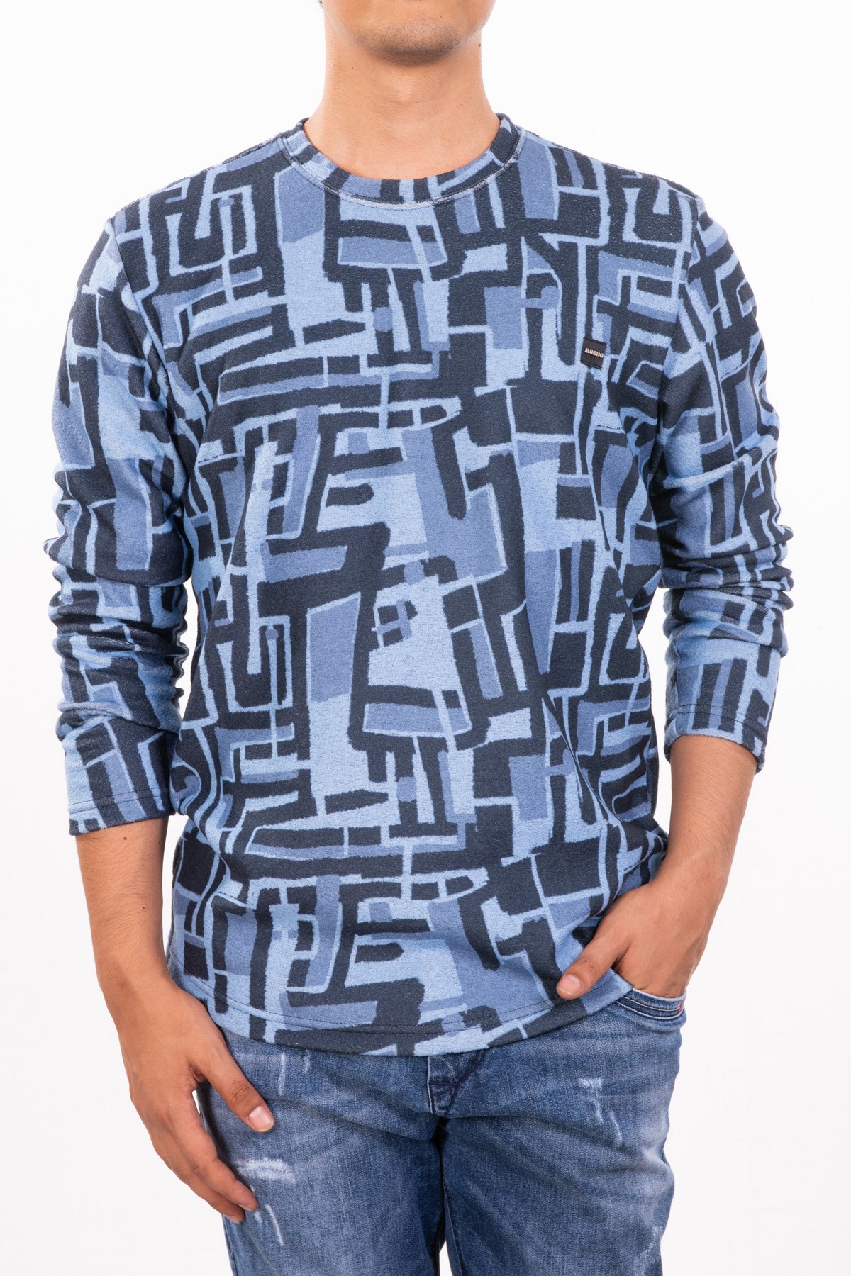 Geometrik Desenli Sweatshirt