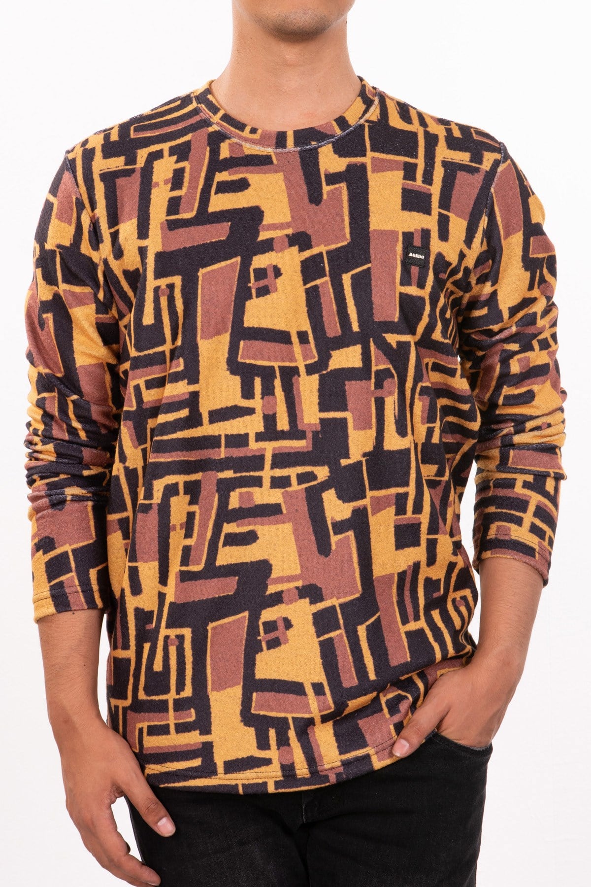 Geometrik Desenli Sweatshirt
