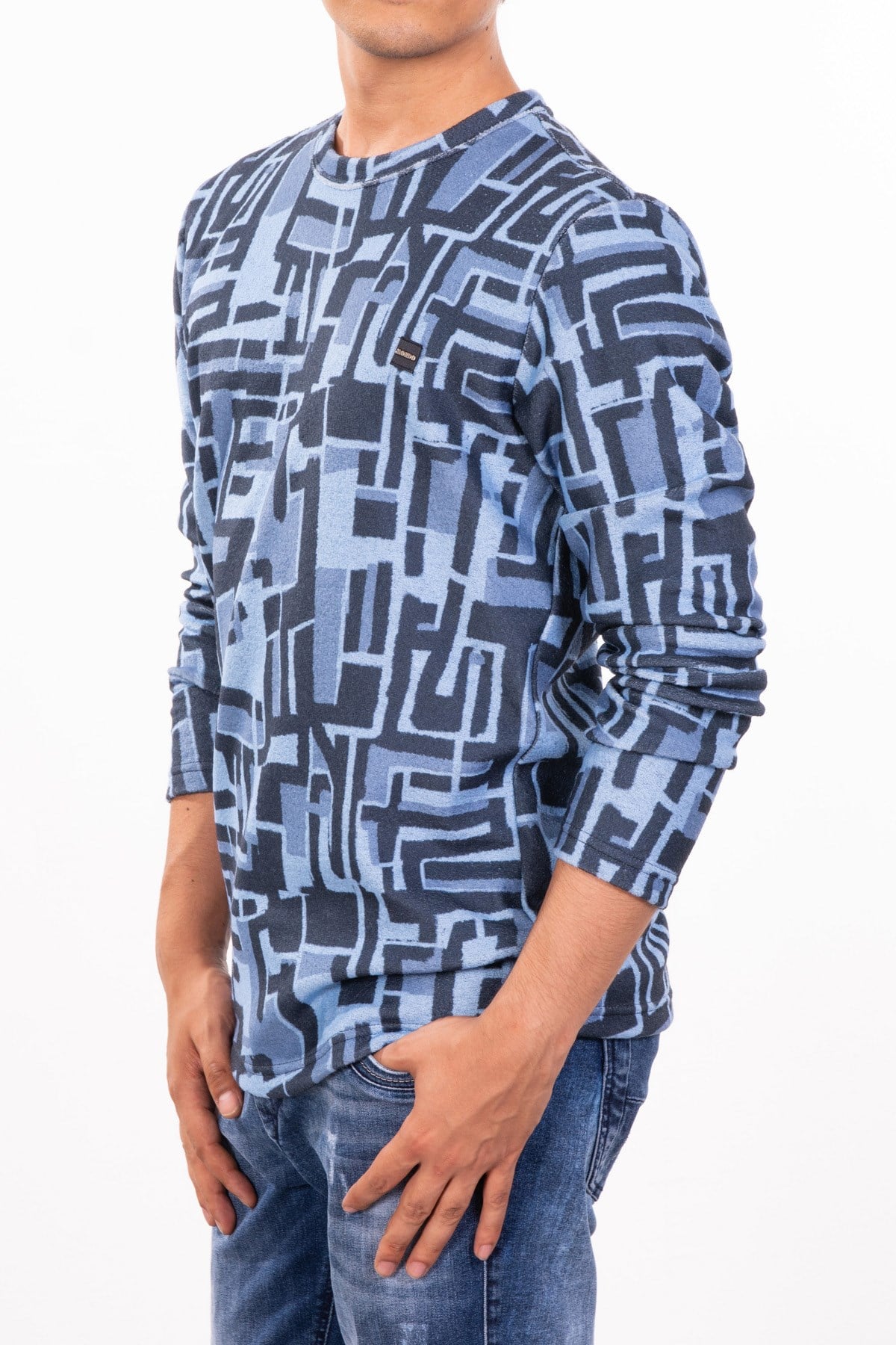 Geometrik Desenli Sweatshirt