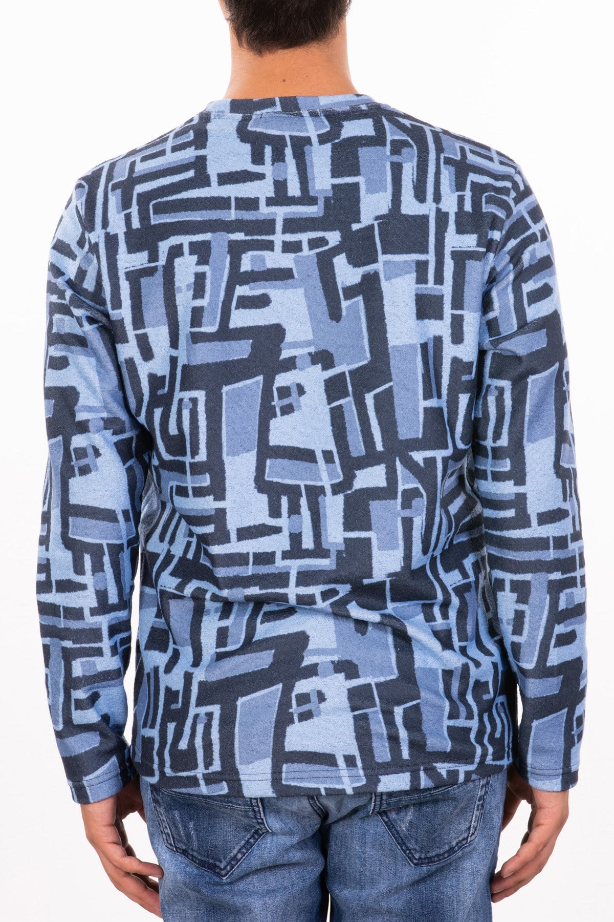 Geometrik Desenli Sweatshirt