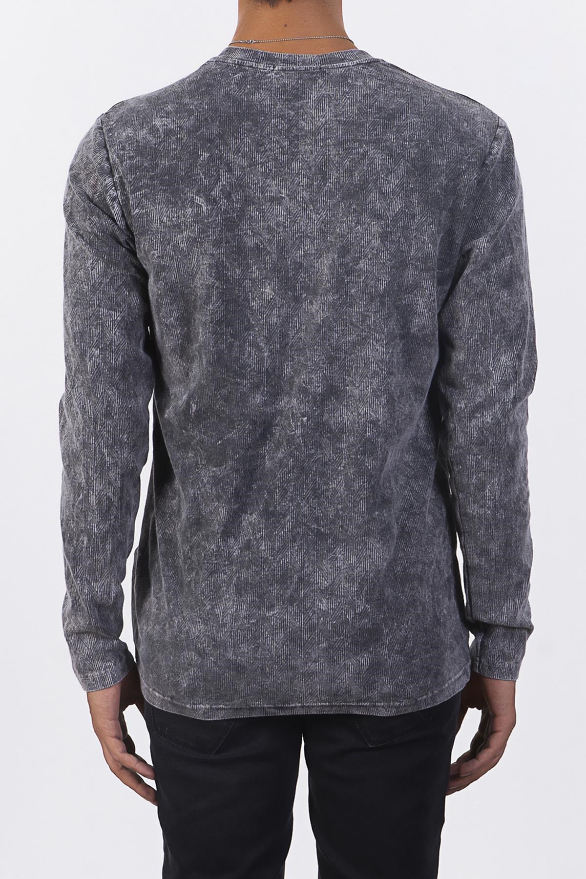 Gri Desenli Sweatshirt