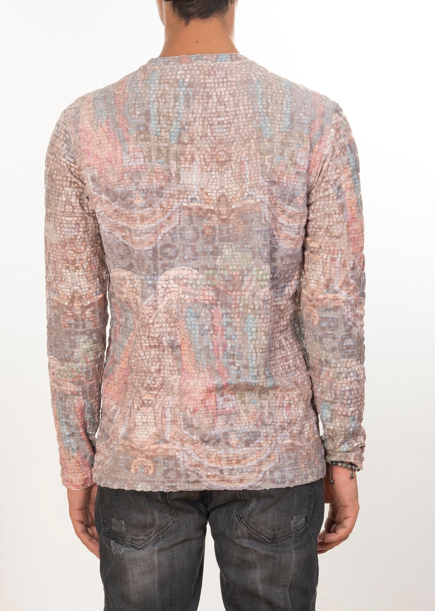 Kabartma Baskılı Renkli Sweatshirt