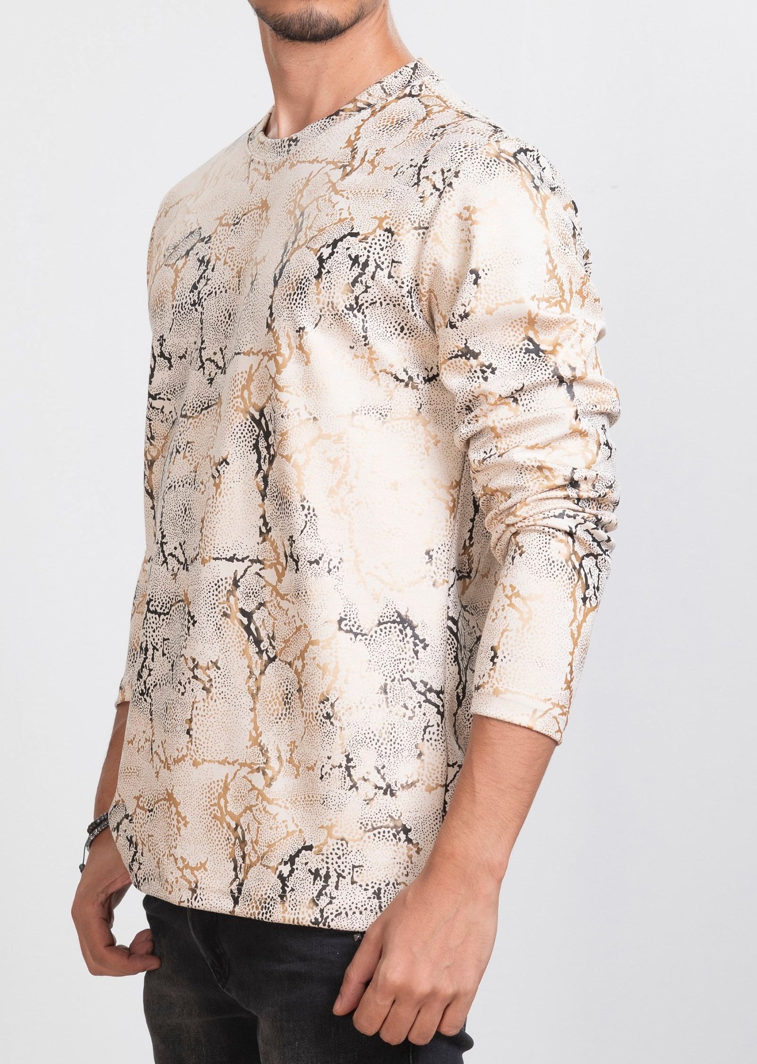 Karışık Desenli Renkli Sweatshirt