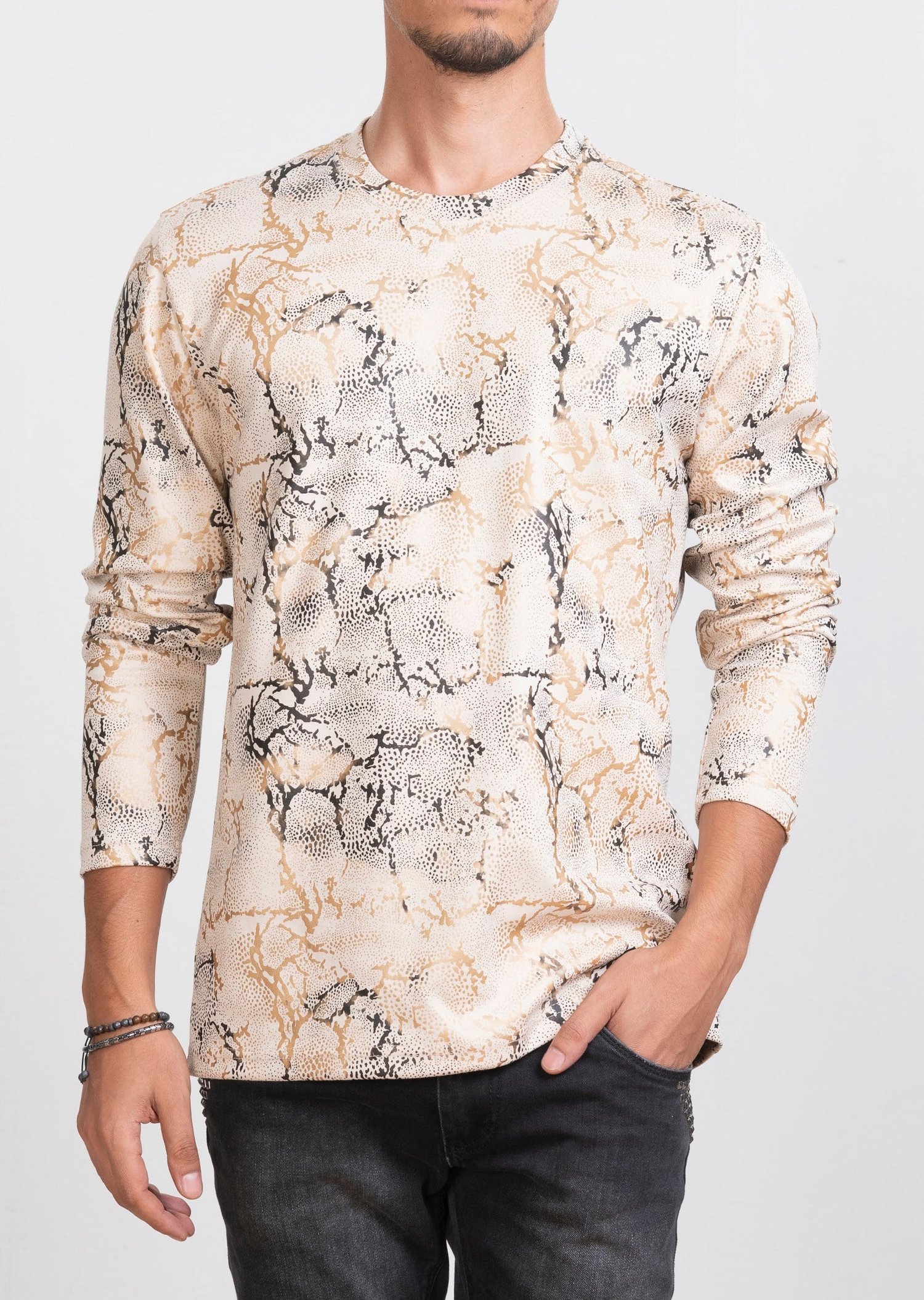 Karışık Desenli Renkli Sweatshirt