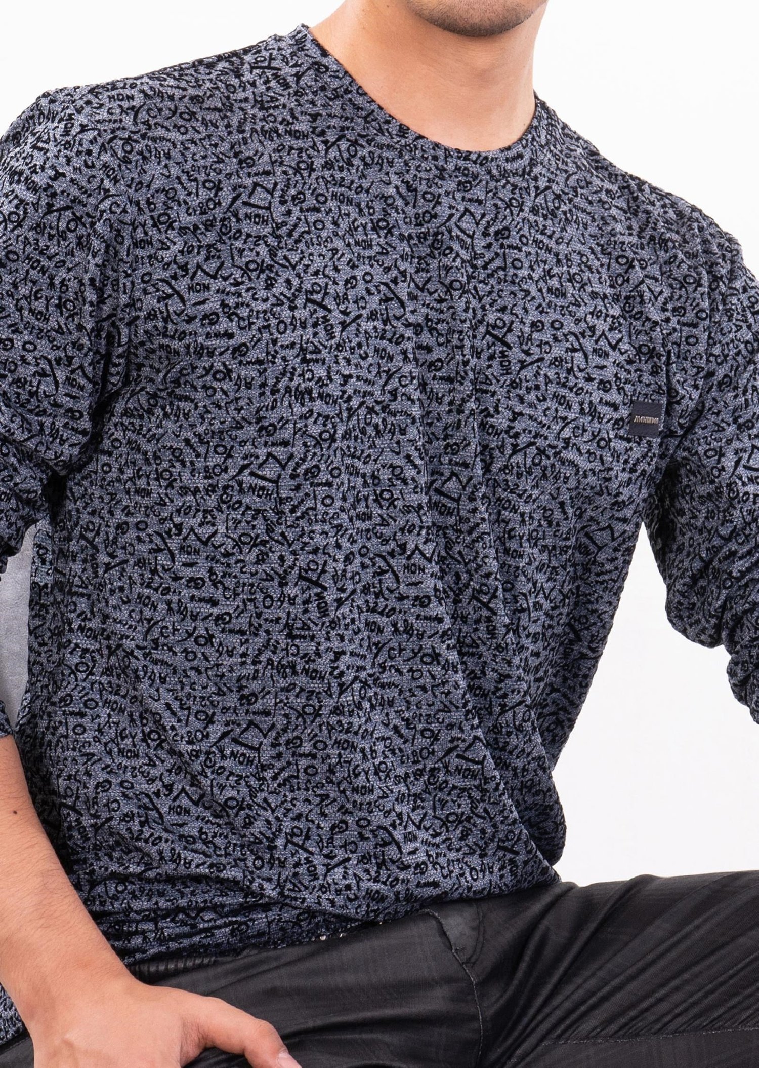 Karma Kabartma Desenli Sweatshirt