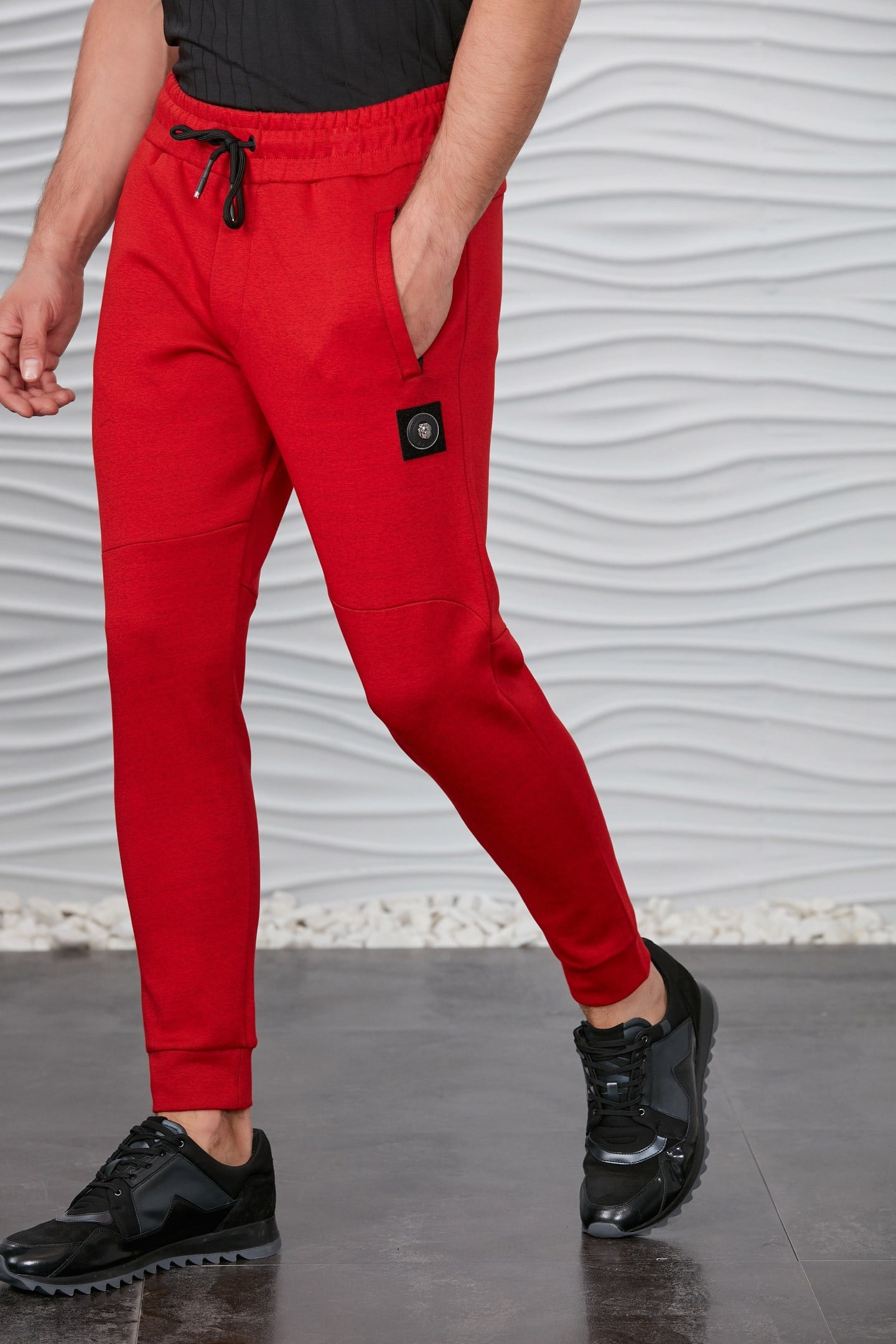 Kırçıllı Sarı Parçalı Jogger Pantolon
