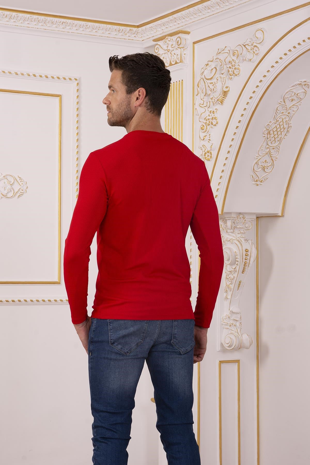 Kırmızı Fitilli Sweatshirt
