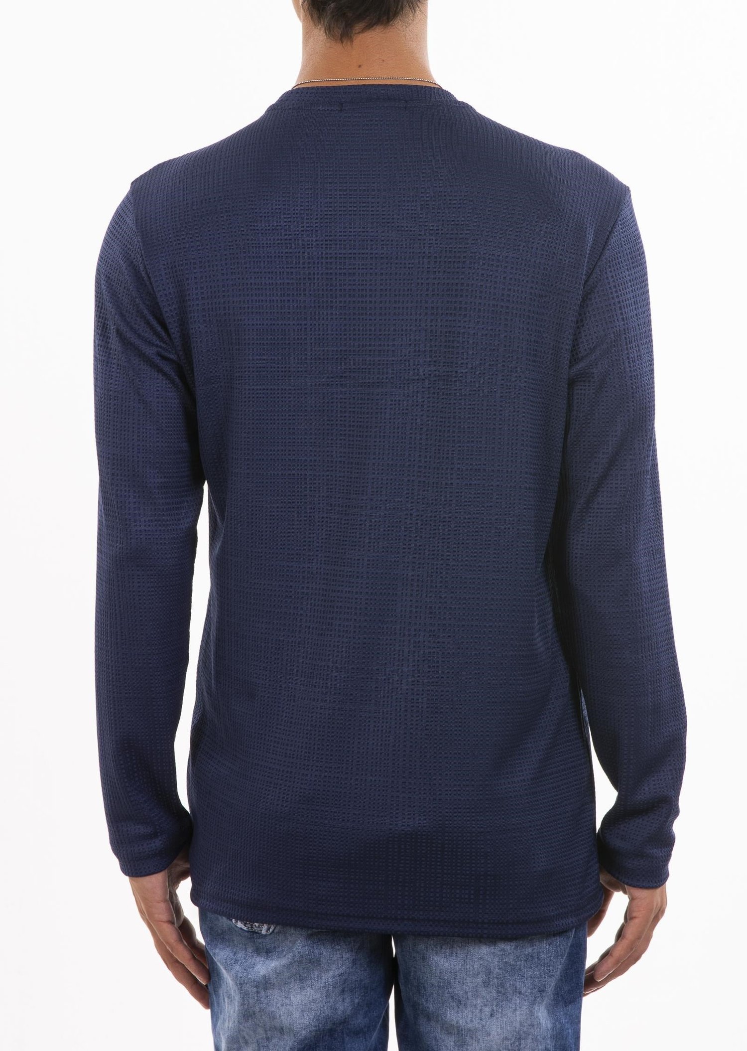 Lacivert Desenli Sweatshirt