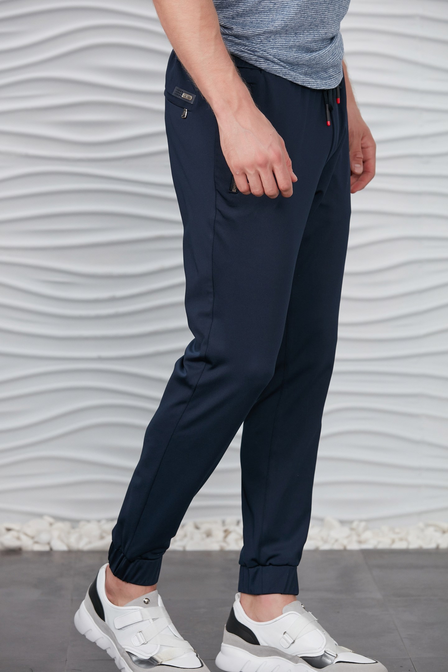 Lacivert Eşofman Kumaşlı Basic Jogger Pantolon