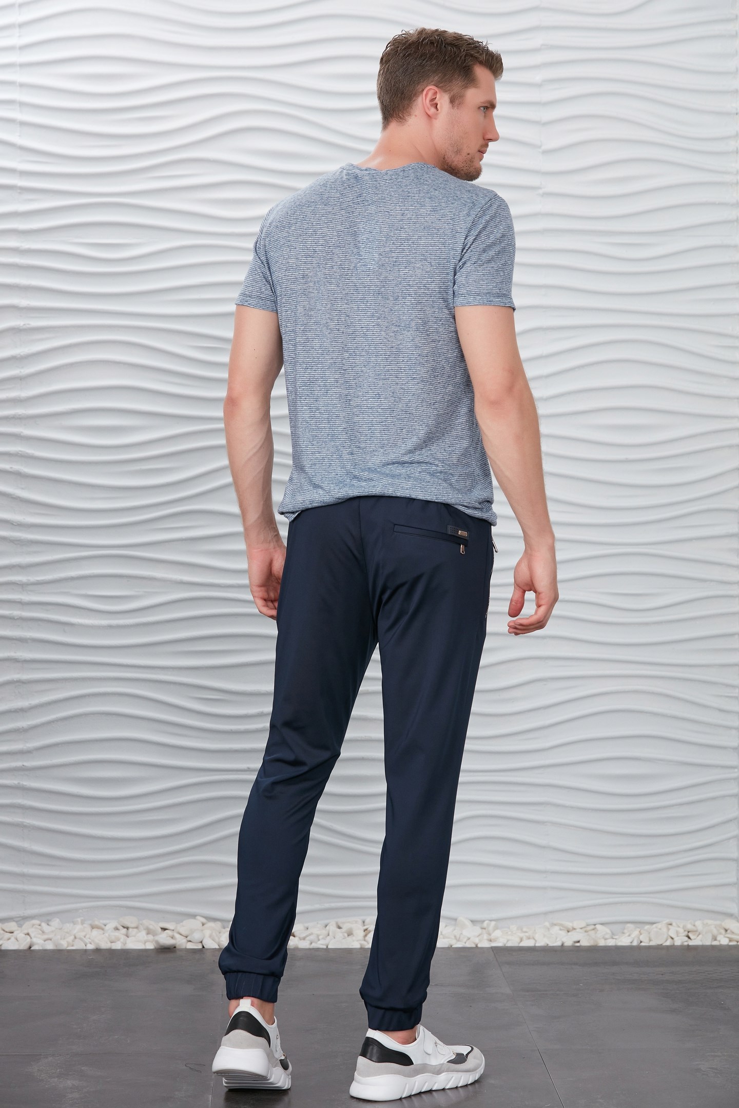 Lacivert Eşofman Kumaşlı Basic Jogger Pantolon
