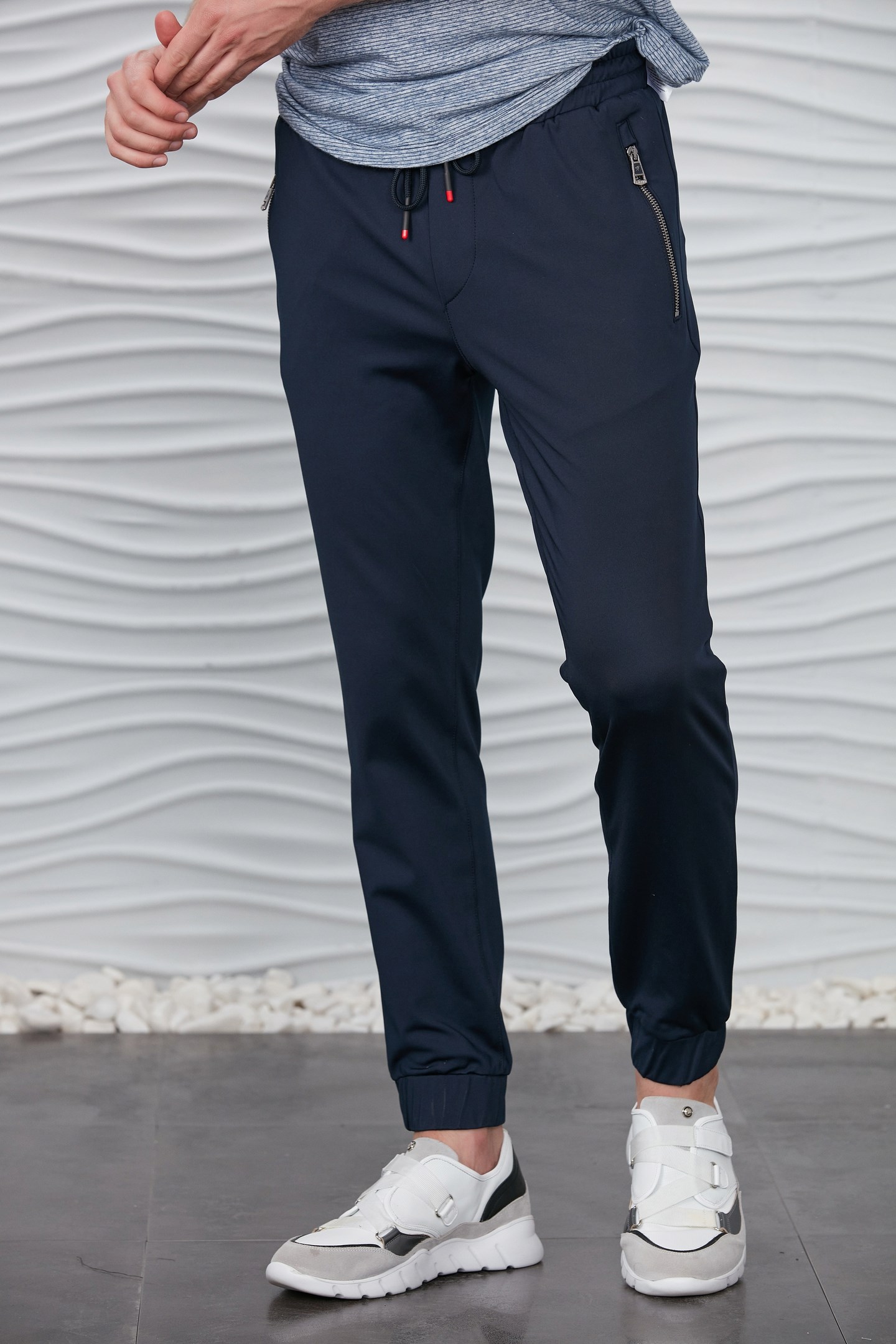 Lacivert Eşofman Kumaşlı Basic Jogger Pantolon