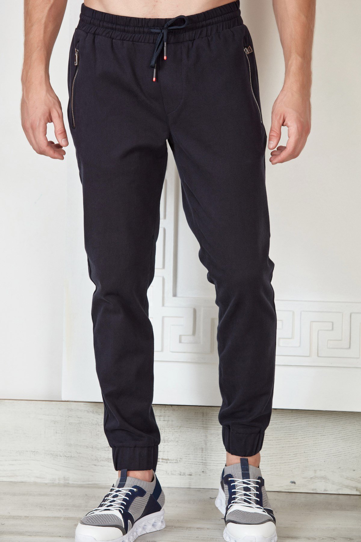 Lacivert Gabardin Jogger Pantolon