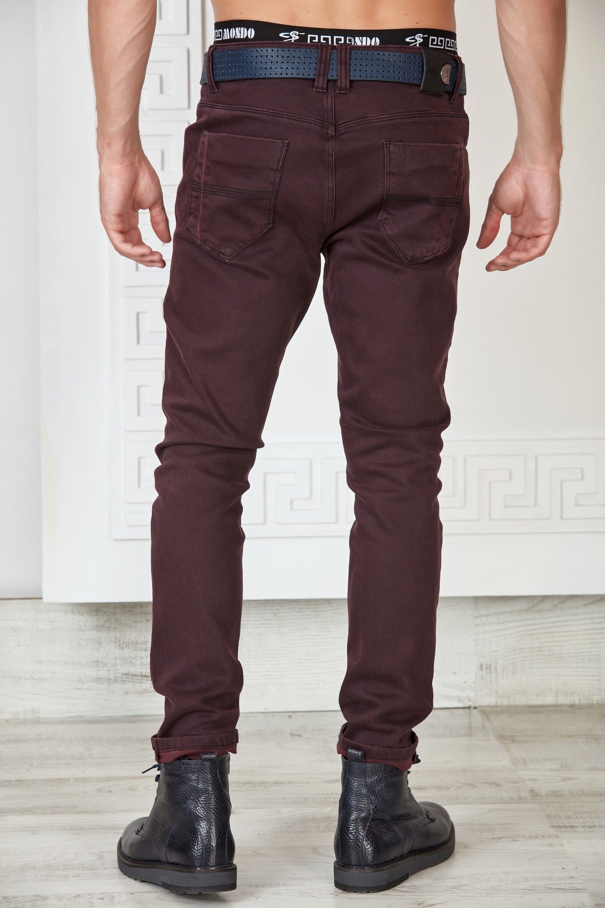 Lacivert Slim Fit Basic Yıkamalı Kumaş Jean